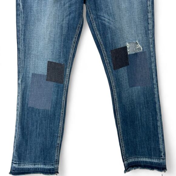 Current/Elliot The Cropped Straight Distressed Denim Jeans (29) - Picture 3 of 16